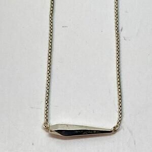 Designer Kendra Scott Gold-Tone Rhinestone Pendant Necklace With Dust Bag